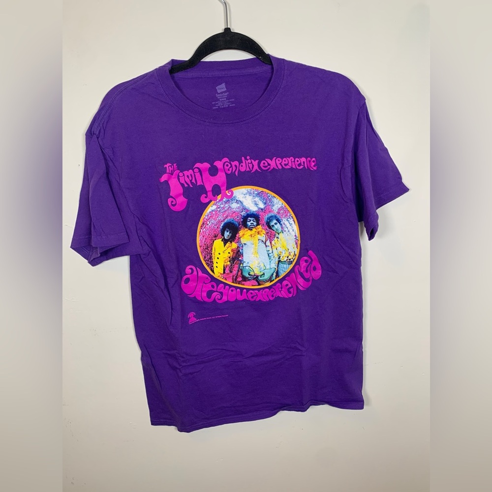 Jimi Hendrix Experience Purple Graphic Tee Hanes Heavy Cotton